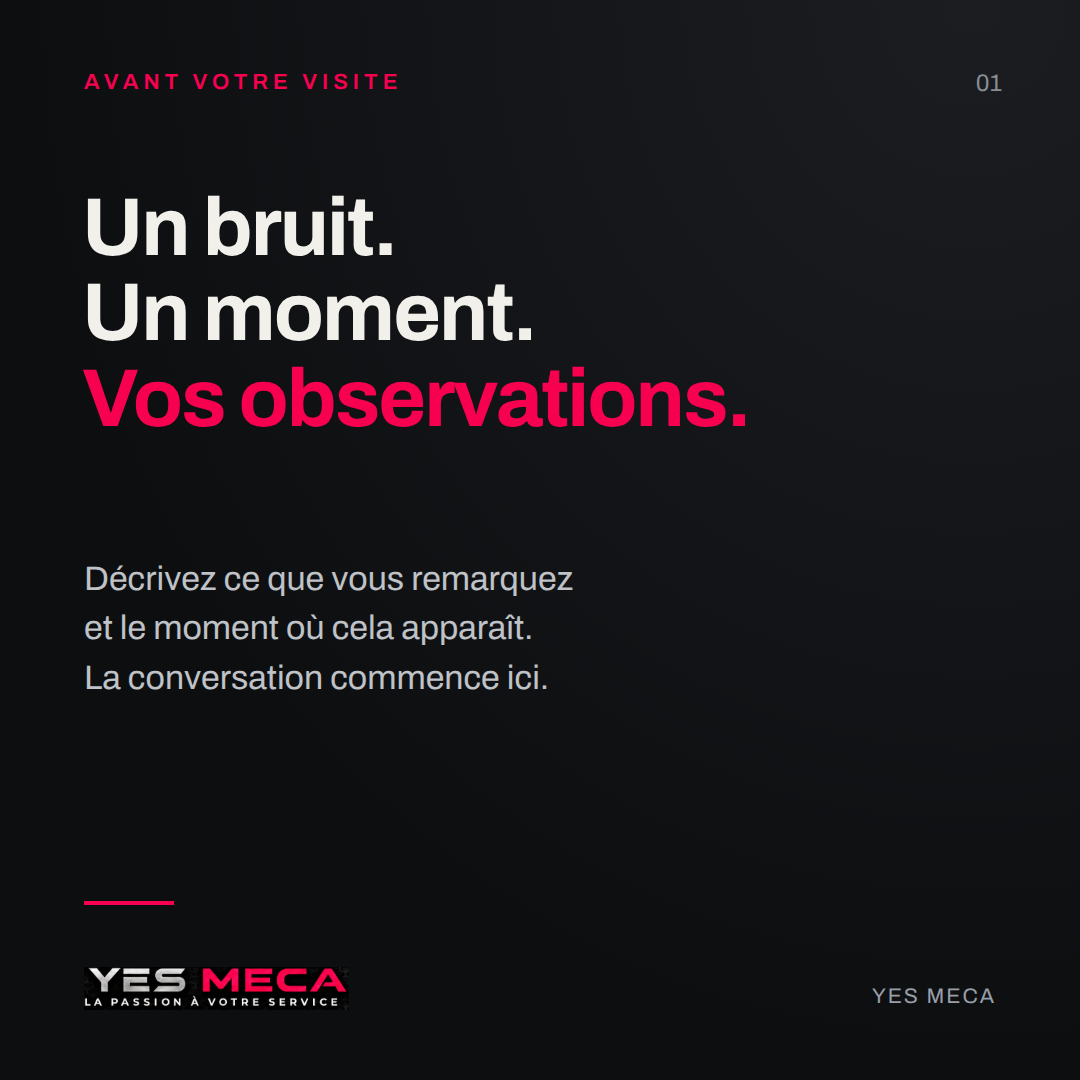 Préparer sa visite pour YES MECA