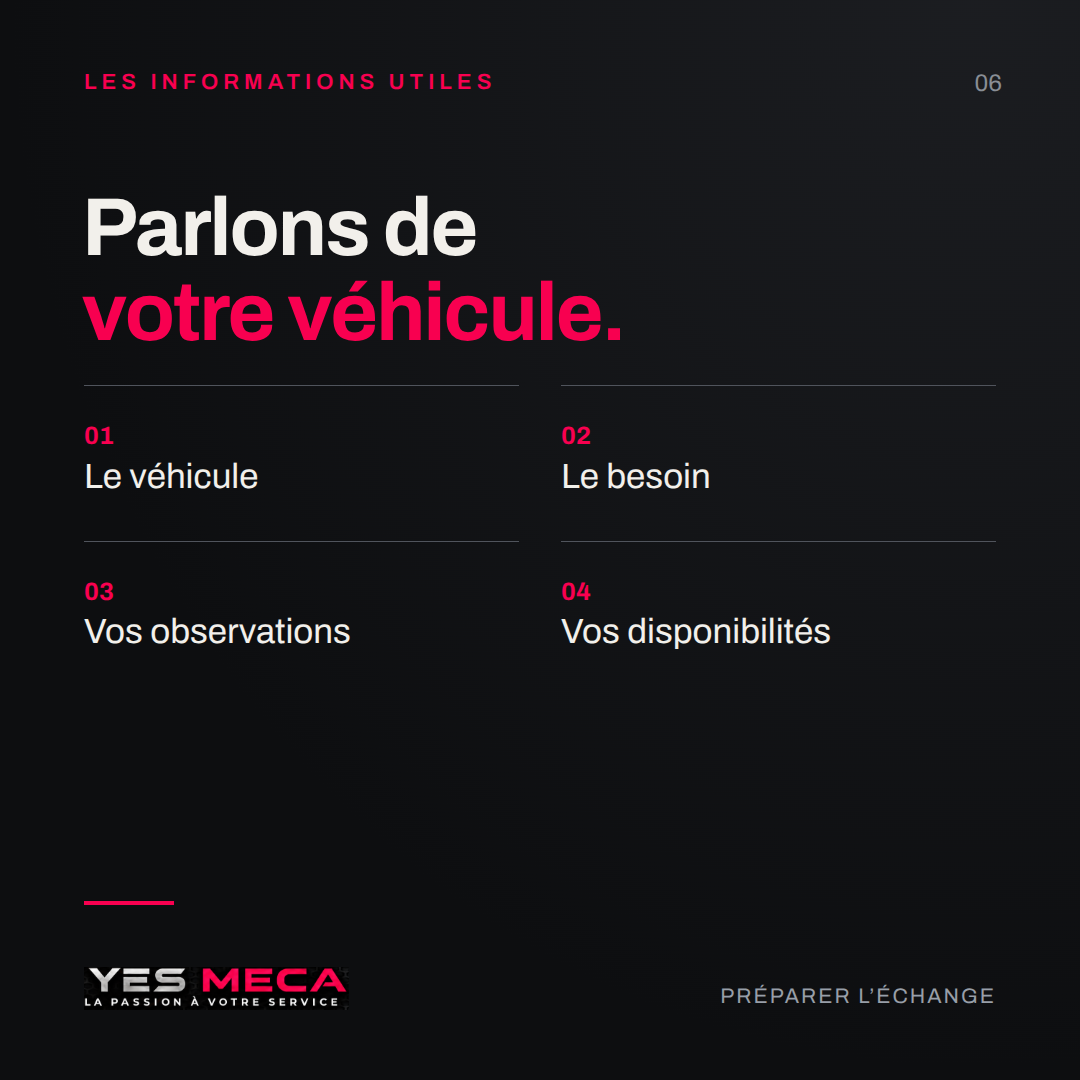 Les informations utiles pour YES MECA