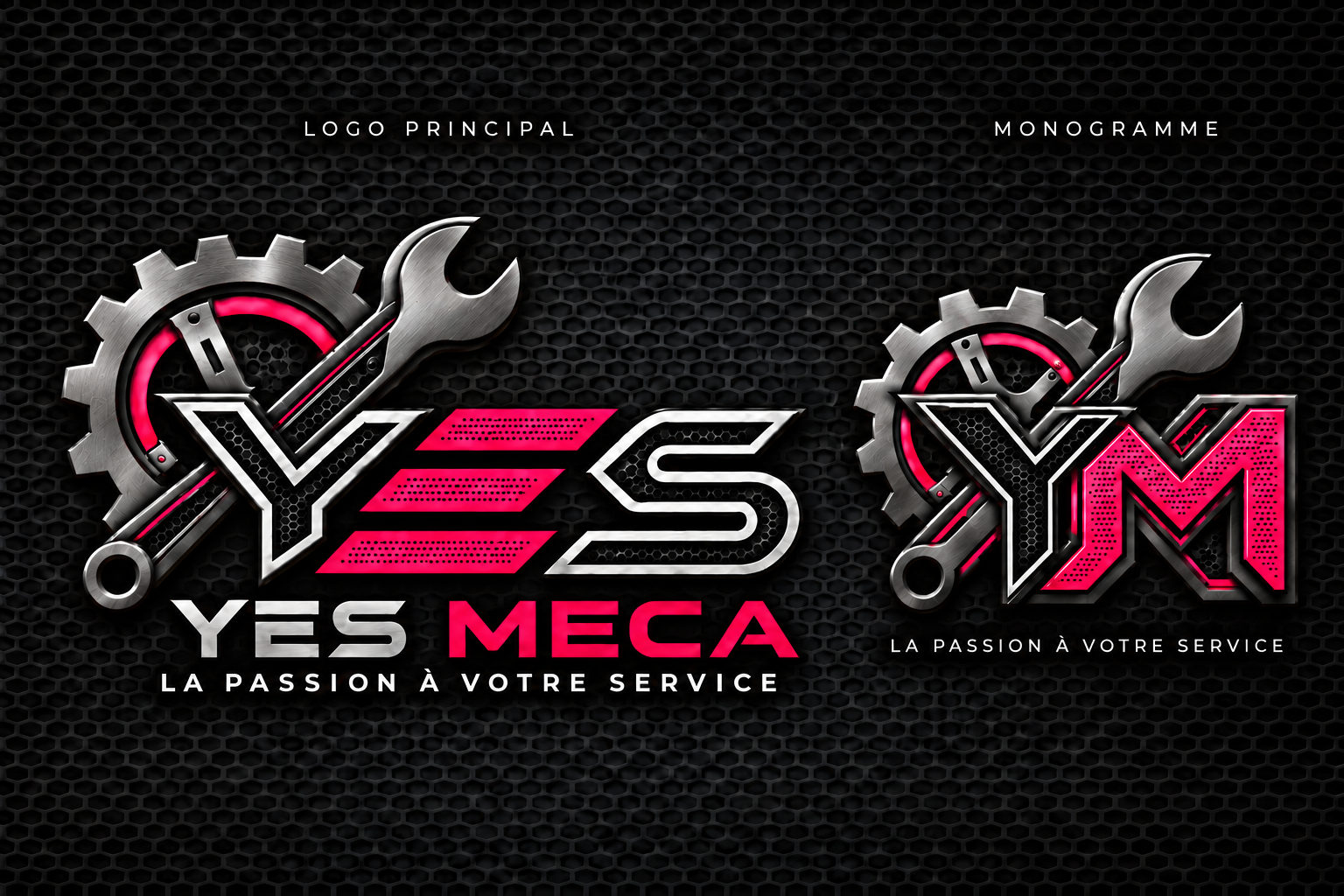 Planche maître validée, logo principal et monogramme YM